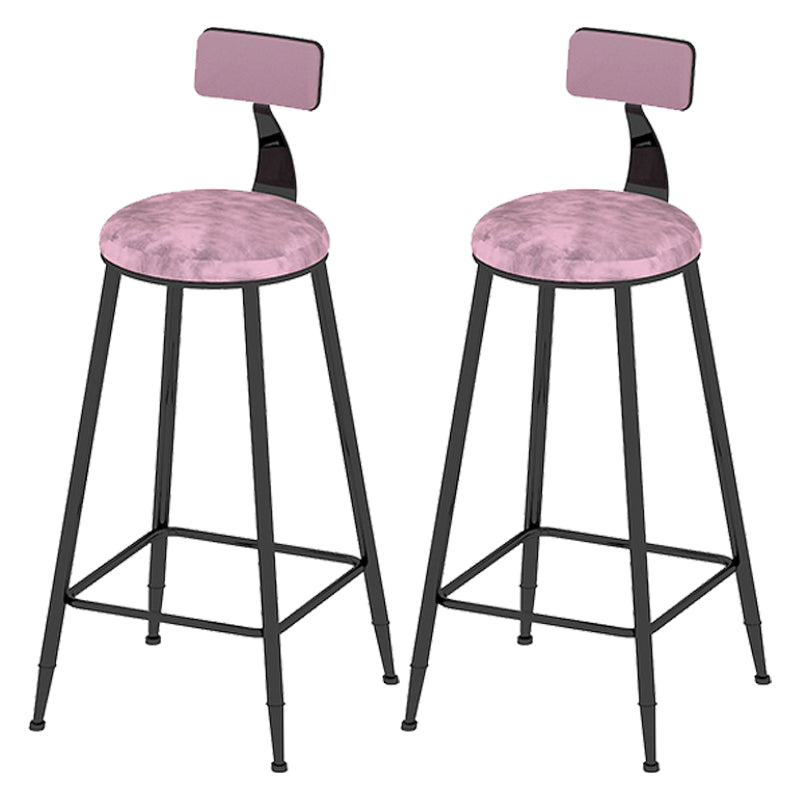 Living Room Footrest Bar-stool with Metal Base Scandinavian Bar & Counter Stool