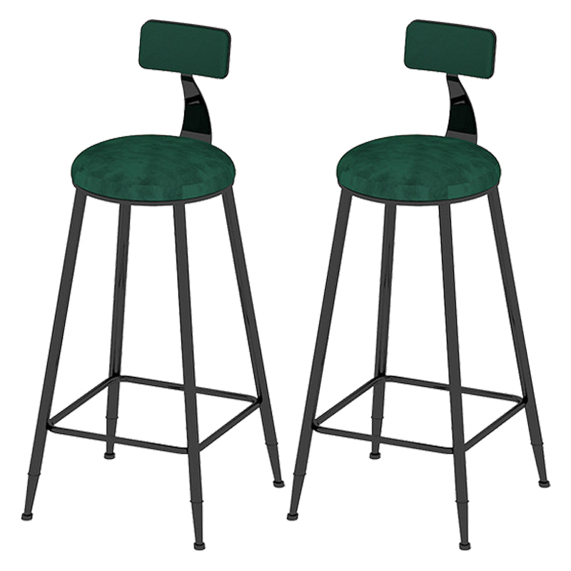 Living Room Footrest Bar-stool with Metal Base Scandinavian Bar & Counter Stool