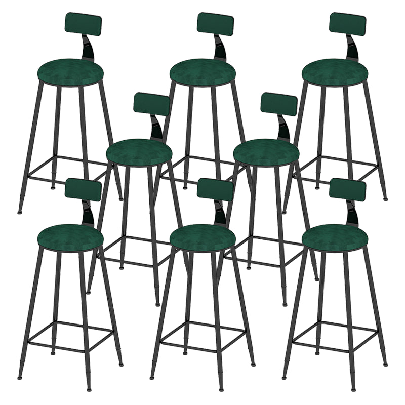 Living Room Footrest Bar-stool with Metal Base Scandinavian Bar & Counter Stool