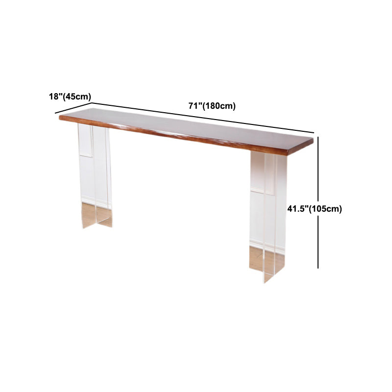 Modern Solid Wood Bar Table Set 1/4/7/9 Pieces Counter Table with Backless Stools