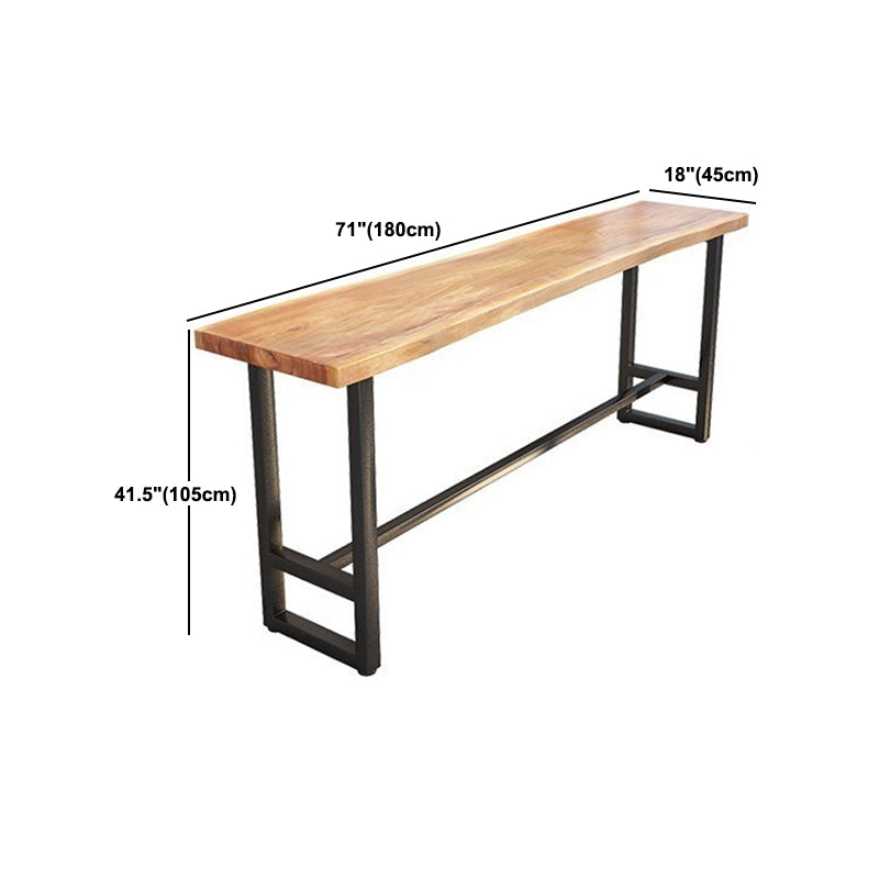 Modern 1/9 Pieces Bar Table Set Rectangle Pine Wood Counter Table with High Stools