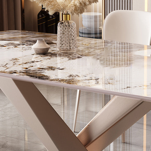 Scandinavian Home Dining Room Set 1/2/5/7 Pieces Sintered Stone Dining Table Sets