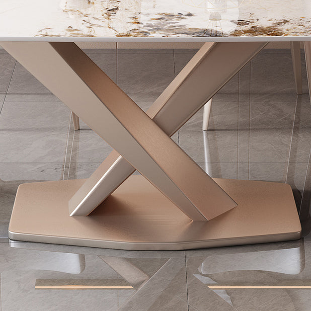 Scandinavian Home Dining Room Set 1/2/5/7 Pieces Sintered Stone Dining Table Sets