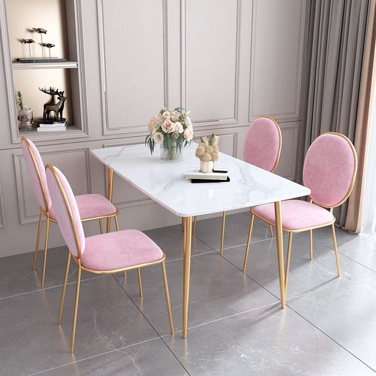 Nordic 1/2/5 Pieces Dining Set Rectangle Stone Dining Table for Dining Room