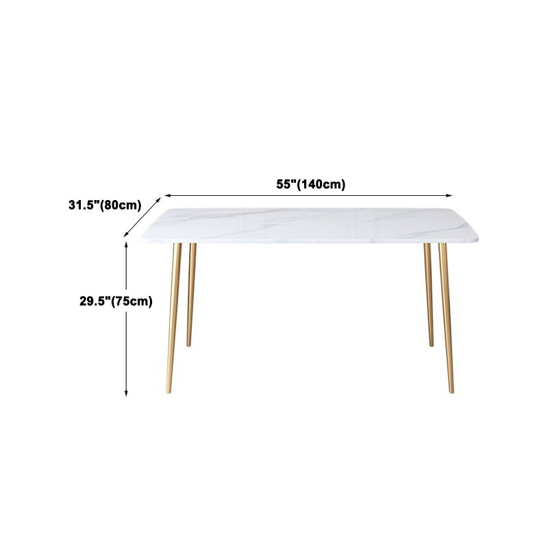 Nordic 1/2/5 Pieces Dining Set Rectangle Stone Dining Table for Dining Room