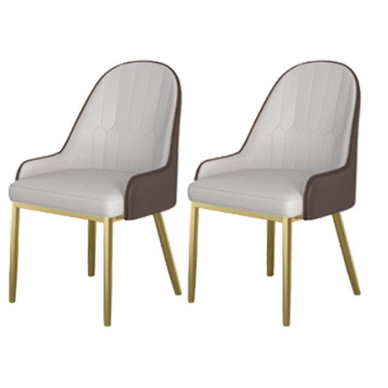 Stone Top Dining Table Set 1/2/5 Pieces Glam Rectangle Dinette Set in White