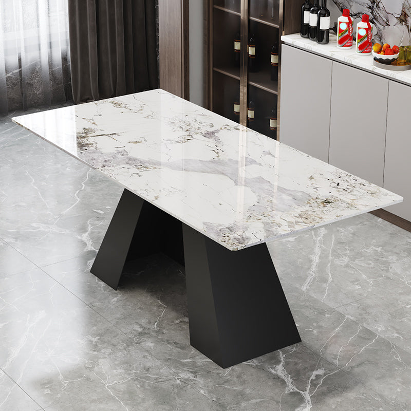 Nordic 1/5 Pieces Dining Set Rectangle Stone Dining Table for Kitchen Dining Room