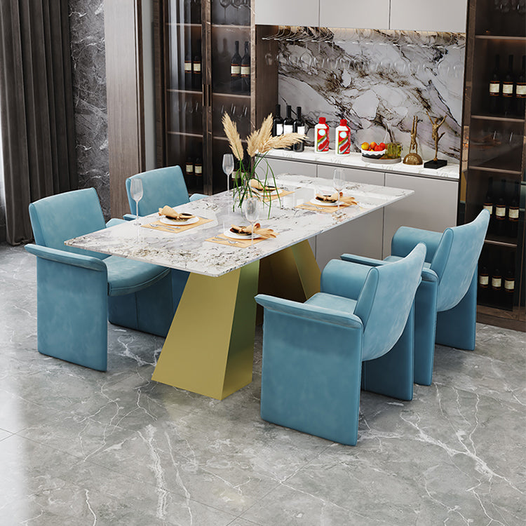 Nordic 1/5 Pieces Dining Set Rectangle Stone Dining Table for Kitchen Dining Room