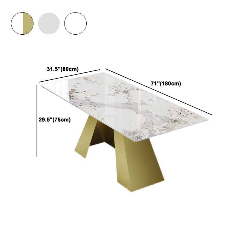 Nordic 1/5 Pieces Dining Set Rectangle Stone Dining Table for Kitchen Dining Room