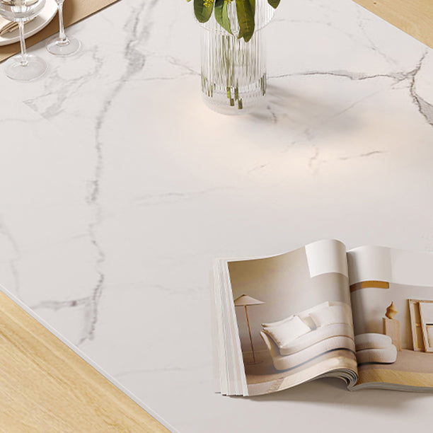 Nordic 1/4/5/7 Pieces Dining Set Rectangle Stone Dining Table for Dining Room Kitchen