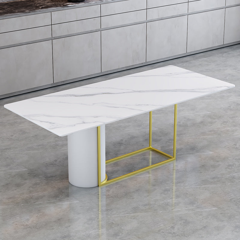 Nordic 1/5 Pieces Dining Set Rectangle Stone Dining Table for Living Room