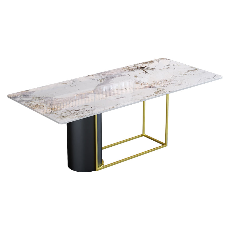 Nordic 1/5 Pieces Dining Set Rectangle Stone Dining Table for Living Room