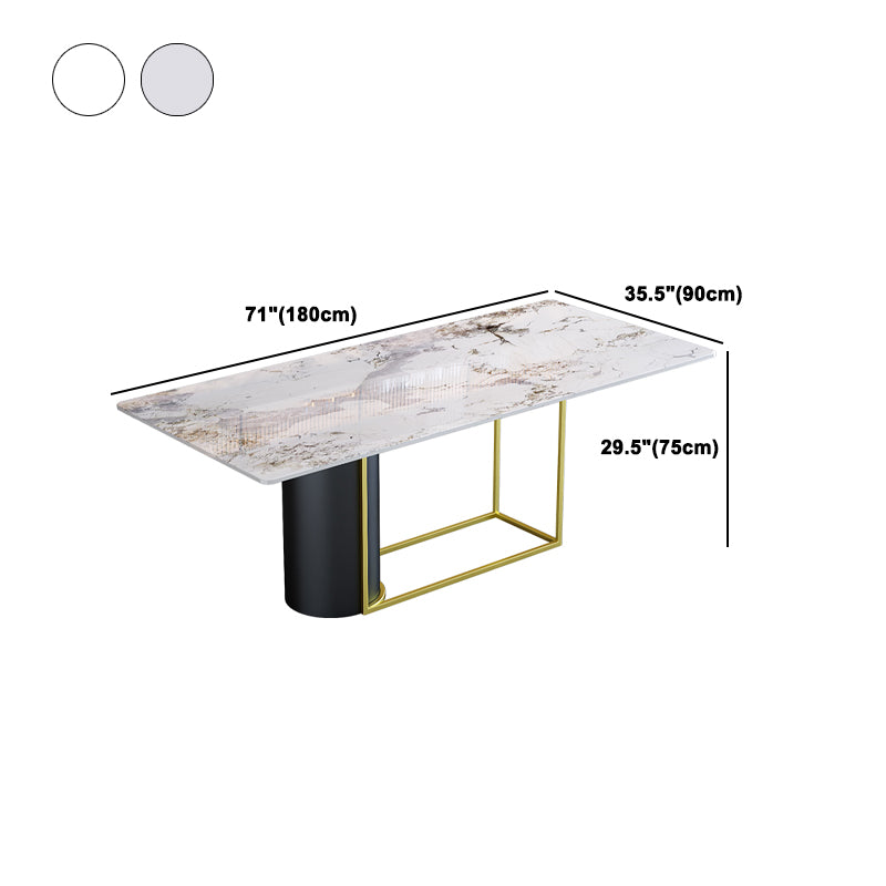 Nordic 1/5 Pieces Dining Set Rectangle Stone Dining Table for Living Room