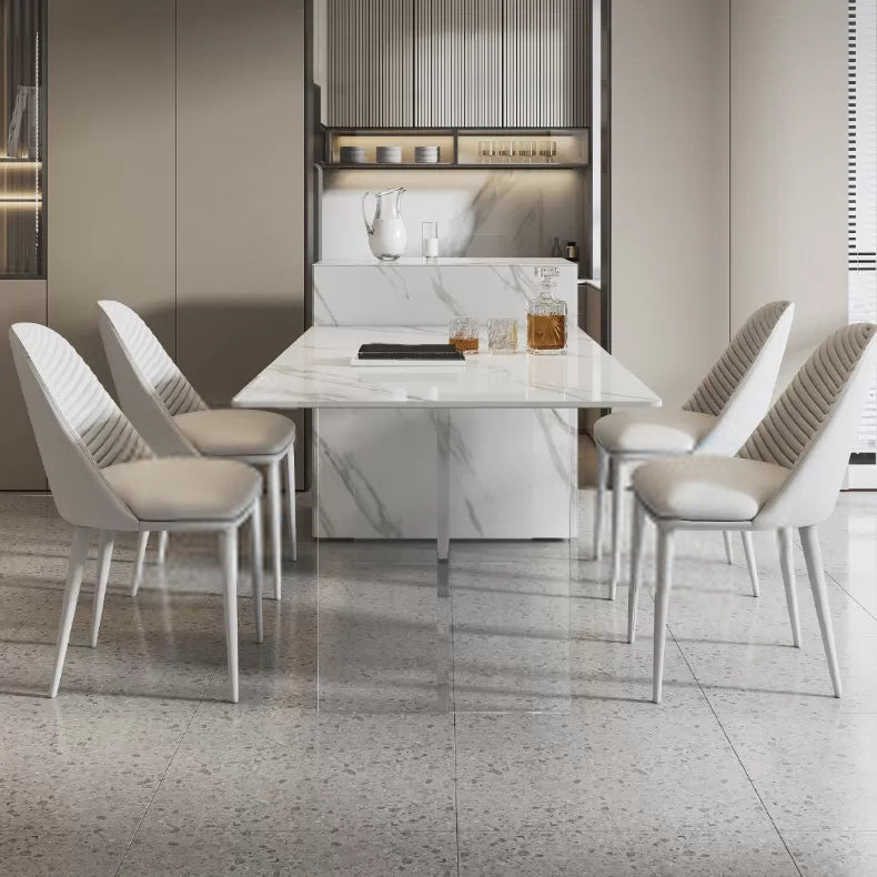 Minimalist Acrylic Dining Table Sets 1/4/5 Pieces Home Table and Chairs