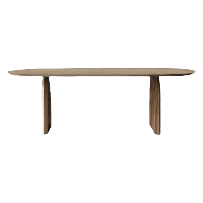 Solid Wood Dining Table Contemporary Style Oval Dinette Table for Home Kitchen