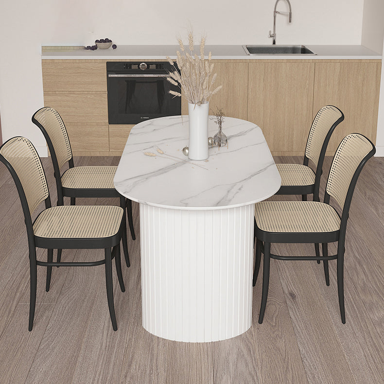 White Dining Table Contemporary Style Dinette Table for Kitchen  Home