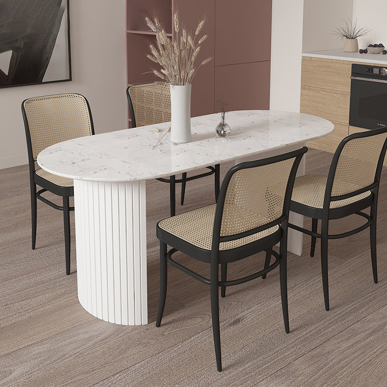 White Dining Table Contemporary Style Dinette Table for Kitchen  Home
