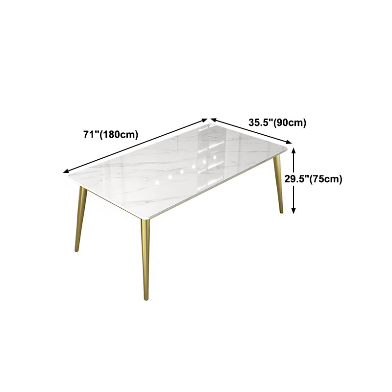 Traditional Luxury 4 Legs Furniture Stone Dining Table for Dining Room