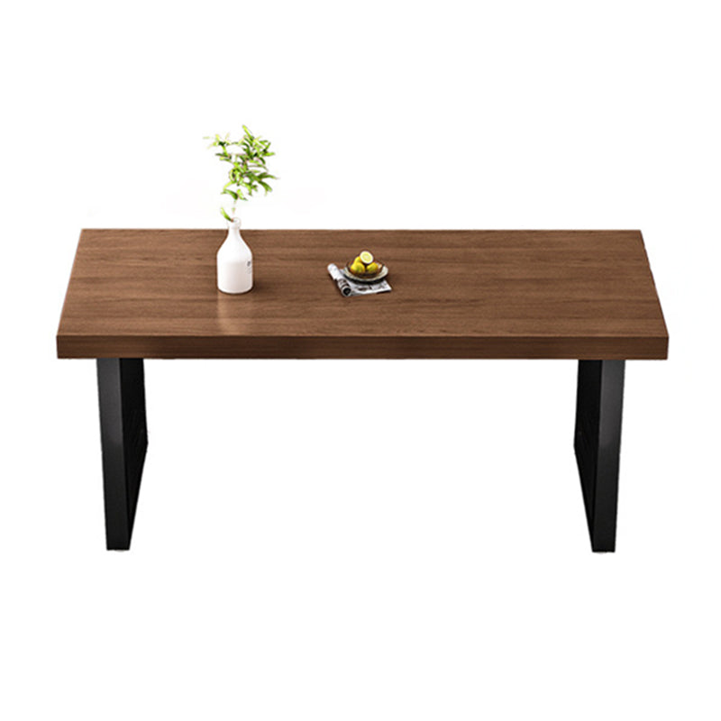 Solid Wood Top Dining Table Traditional Luxury Pine Wood Table with Sled Base