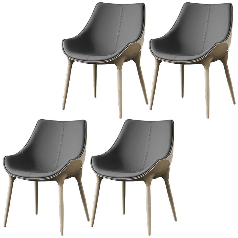 Faux Leather Dining Chair Parsons Chair in Matte Finish for Home