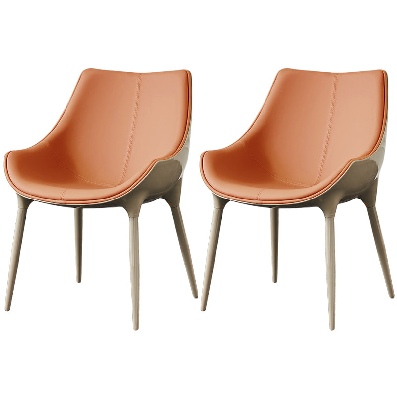 Faux Leather Dining Chair Parsons Chair in Matte Finish for Home