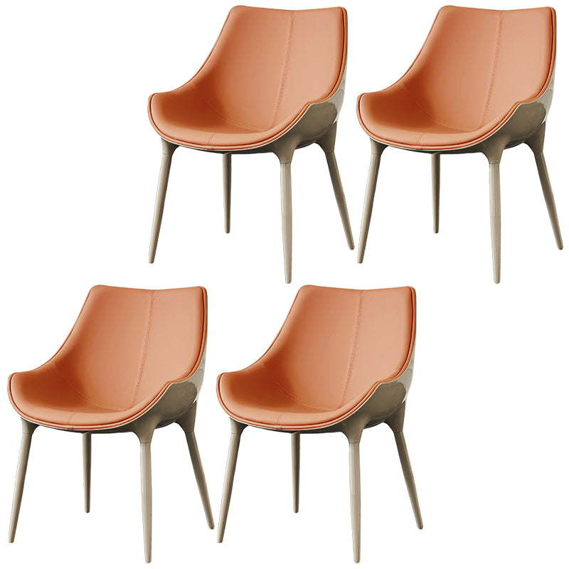 Faux Leather Dining Chair Parsons Chair in Matte Finish for Home