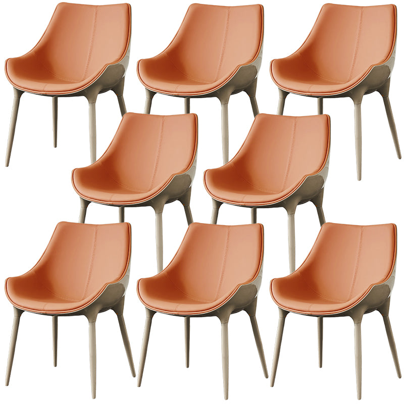 Faux Leather Dining Chair Parsons Chair in Matte Finish for Home