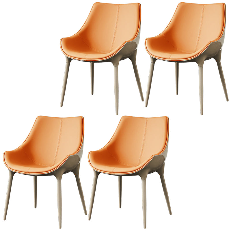 Faux Leather Dining Chair Parsons Chair in Matte Finish for Home