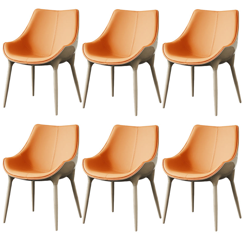 Faux Leather Dining Chair Parsons Chair in Matte Finish for Home