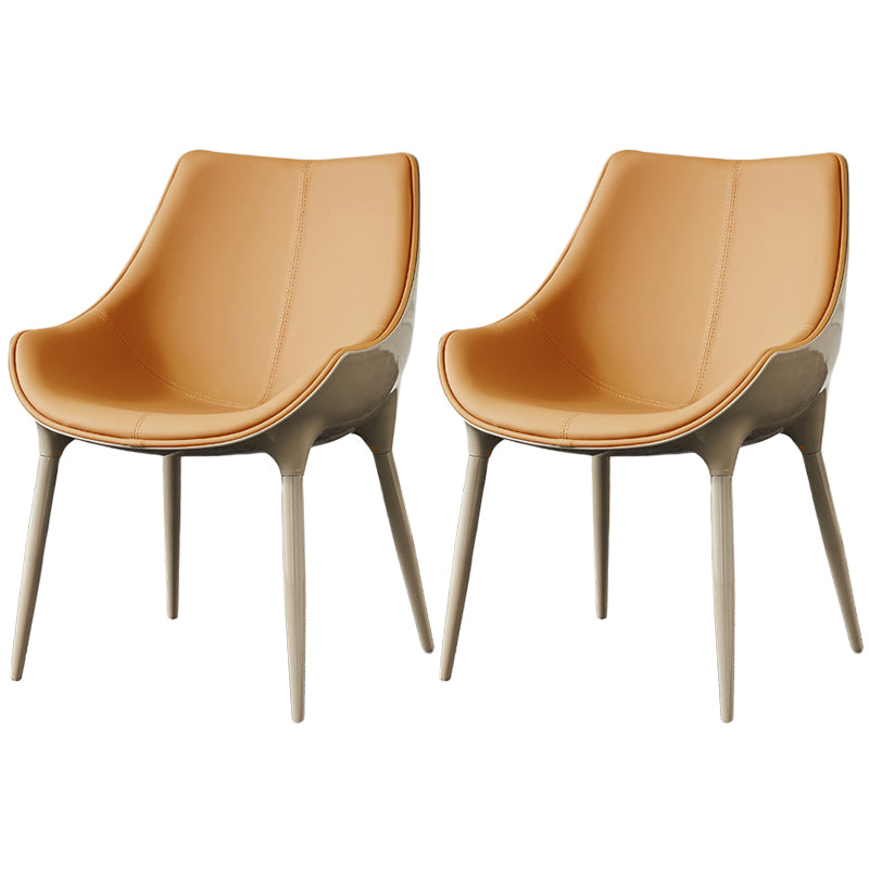 Faux Leather Dining Chair Parsons Chair in Matte Finish for Home