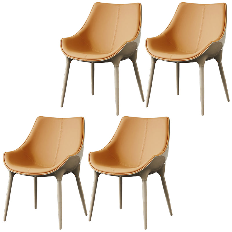 Faux Leather Dining Chair Parsons Chair in Matte Finish for Home