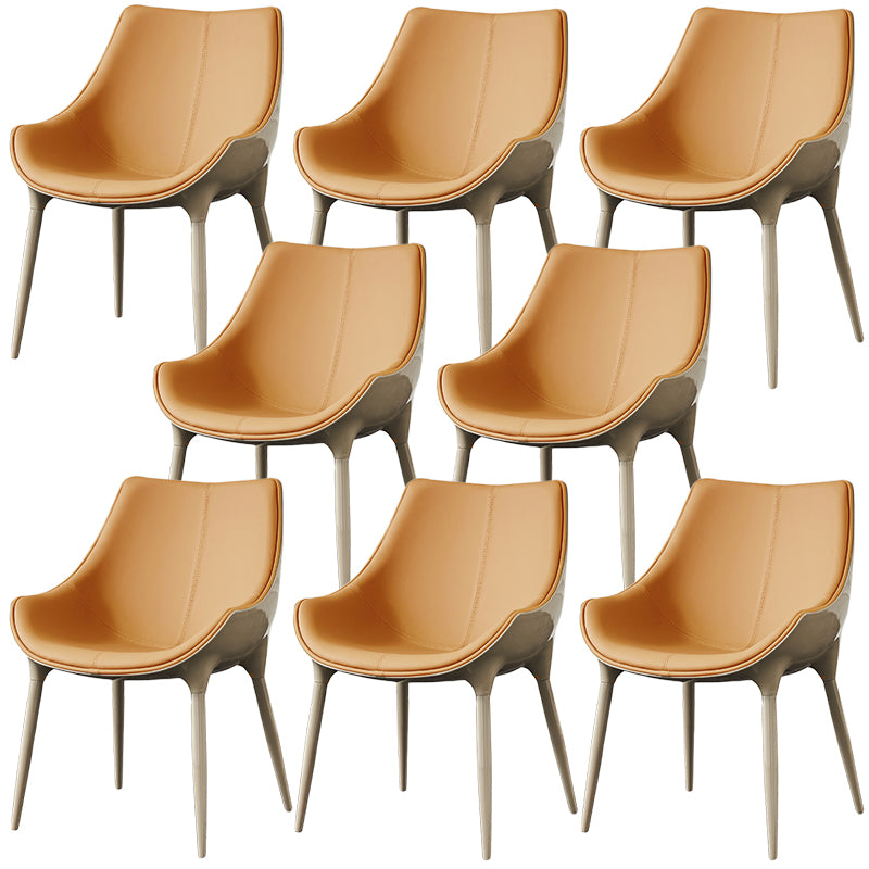 Faux Leather Dining Chair Parsons Chair in Matte Finish for Home