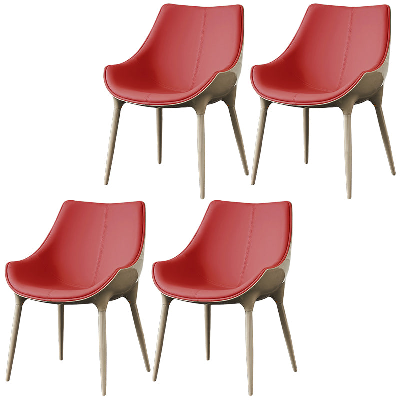 Faux Leather Dining Chair Parsons Chair in Matte Finish for Home