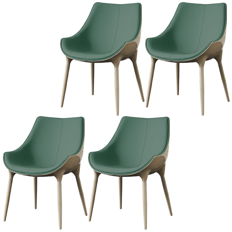 Faux Leather Dining Chair Parsons Chair in Matte Finish for Home