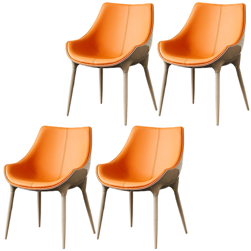 Faux Leather Dining Chair Parsons Chair in Matte Finish for Home