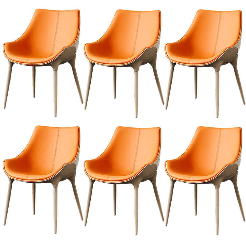 Faux Leather Dining Chair Parsons Chair in Matte Finish for Home