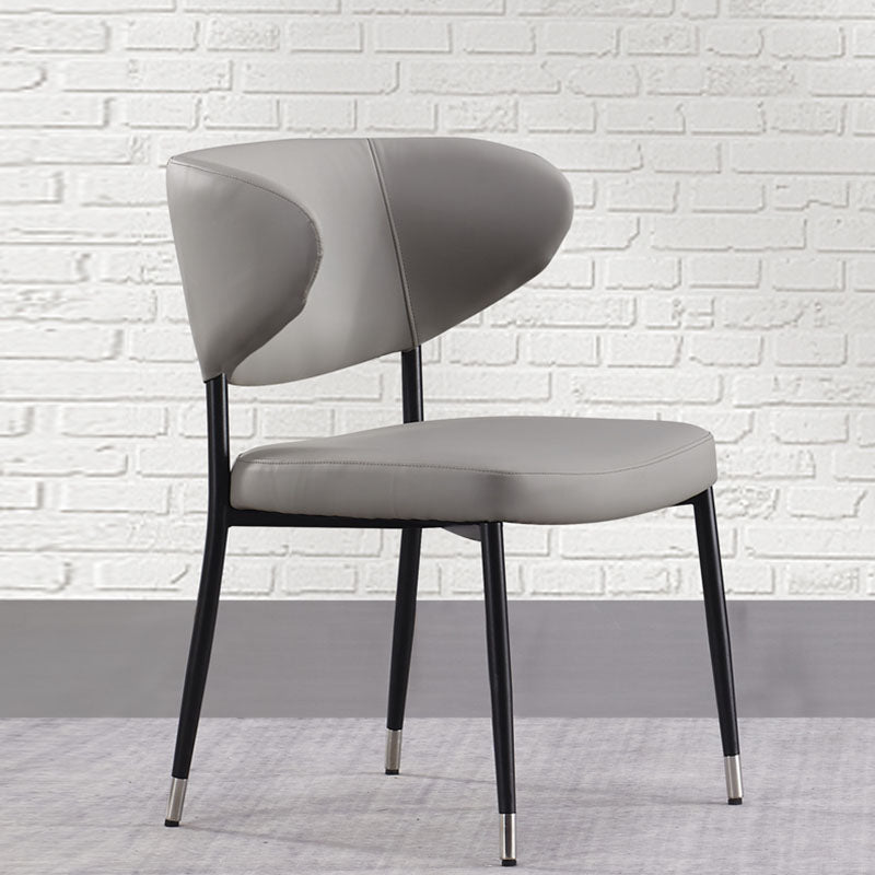 Modern PU Leather Dining Chair Upholstered Arm Chair for Kitchen