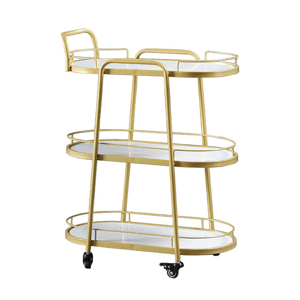 Contemporary Style Rolling Prep Table Stone Prep Table for Kitchen