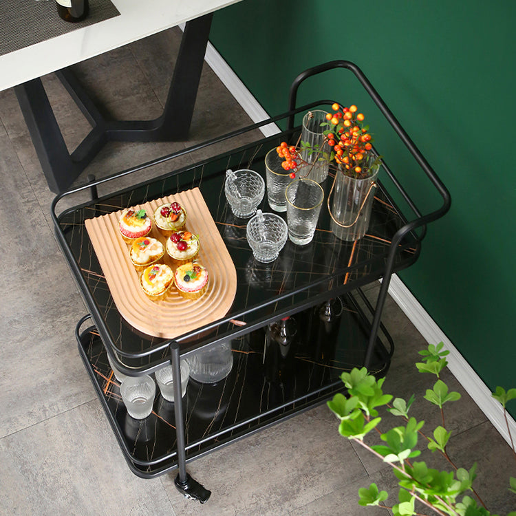 31.5"H Modern Prep Table Metal Rectangular Rolling Prep Table for Home Use