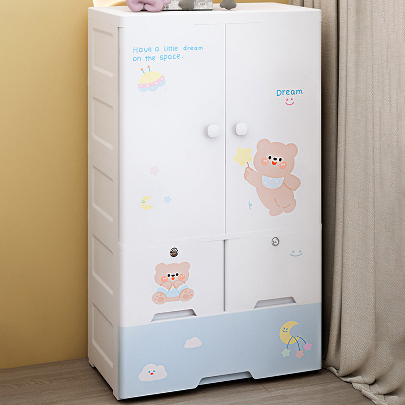 Contemporary Storage Cabinet with Drawers Plastic Cabinet for Bedroom