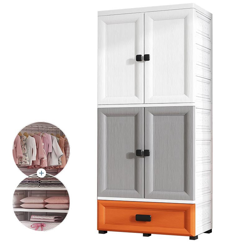 Contemporary Style Wardrobe Plastic Bedroom Wardrobe Closet with Storage