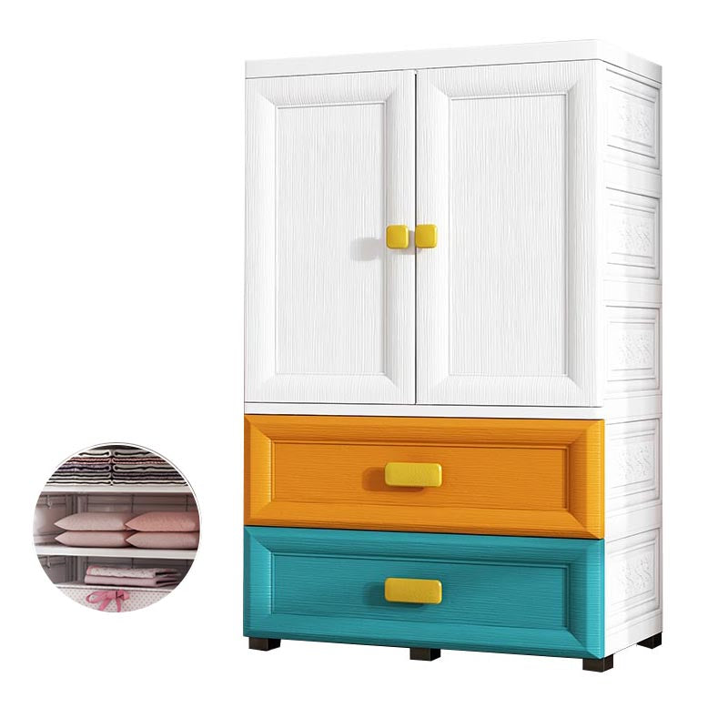 Contemporary Style Wardrobe Plastic Bedroom Wardrobe Closet with Storage