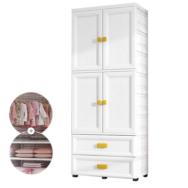 Contemporary Style Wardrobe Plastic Bedroom Wardrobe Closet with Storage