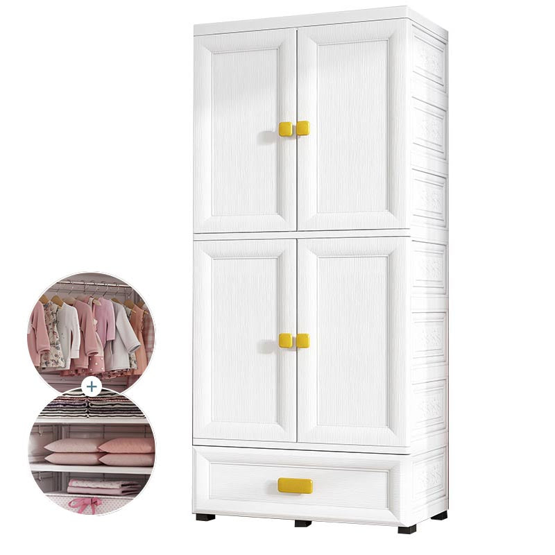 Contemporary Style Wardrobe Plastic Bedroom Wardrobe Closet with Storage