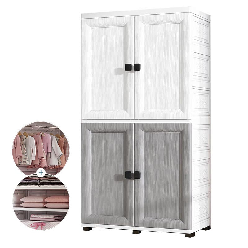 Contemporary Style Wardrobe Plastic Bedroom Wardrobe Closet with Storage