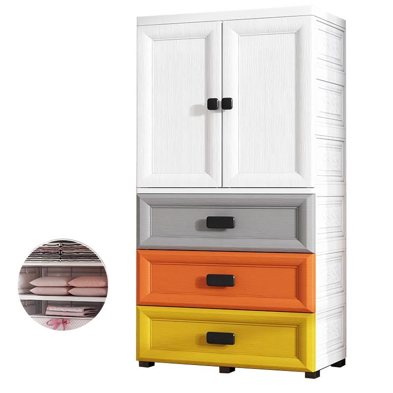 Contemporary Style Wardrobe Plastic Bedroom Wardrobe Closet with Storage