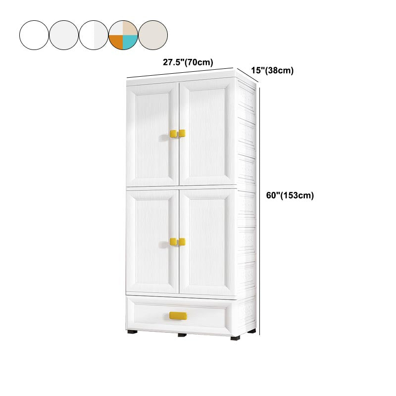 Contemporary Style Wardrobe Plastic Bedroom Wardrobe Closet with Storage