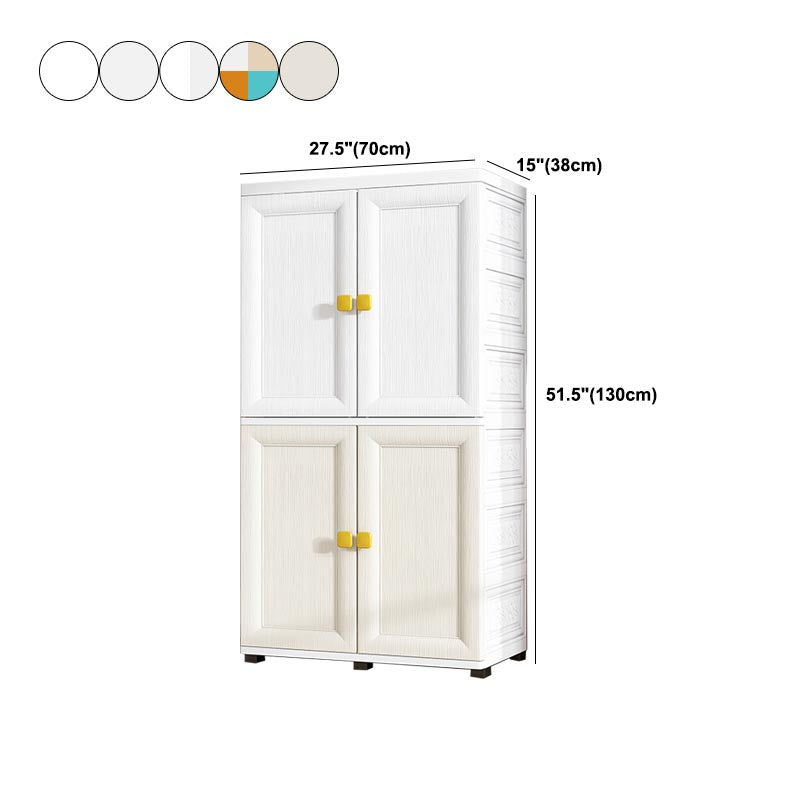 Contemporary Style Wardrobe Plastic Bedroom Wardrobe Closet with Storage