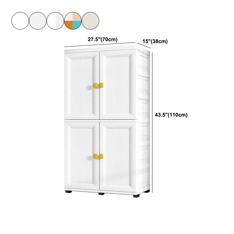 Contemporary Style Wardrobe Plastic Bedroom Wardrobe Closet with Storage