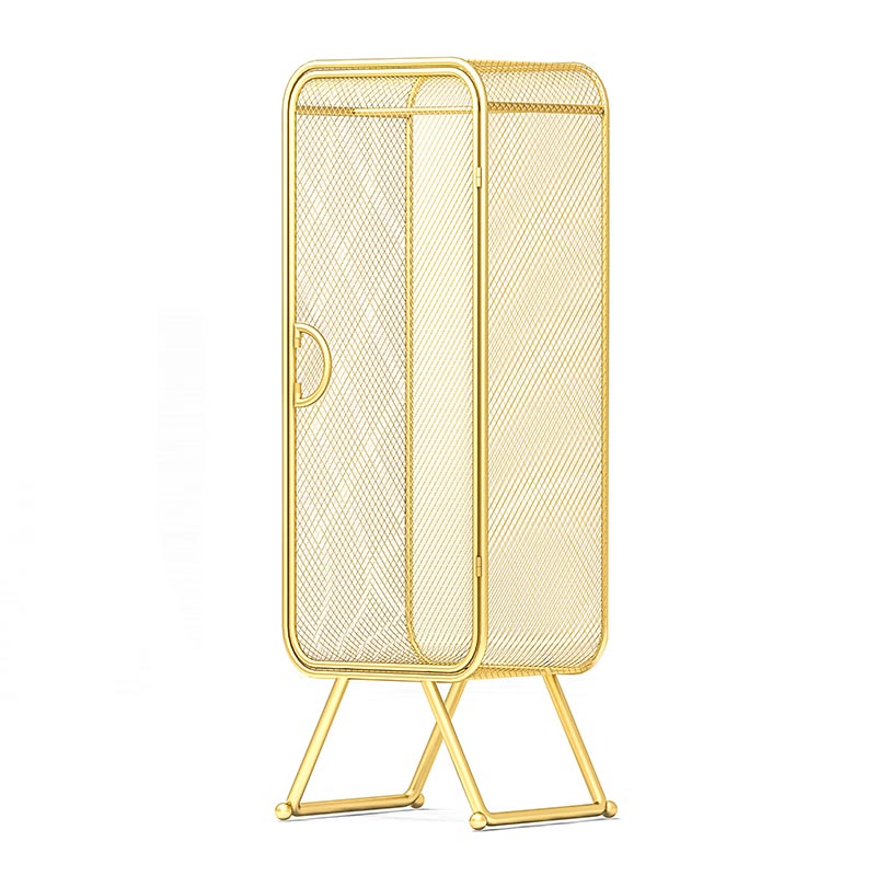 Metal Wardrobe Cabinet Contemporary Hinged Wardrobe Armoire for Home